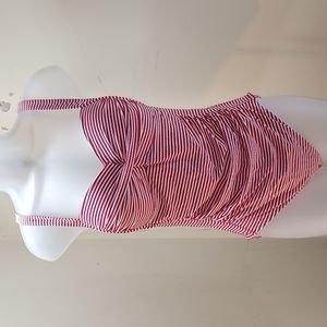 BOND-EYE • (8) D/DD• red & white striped swimsuit
